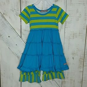Jelly the Pug blue and green outfit size 4